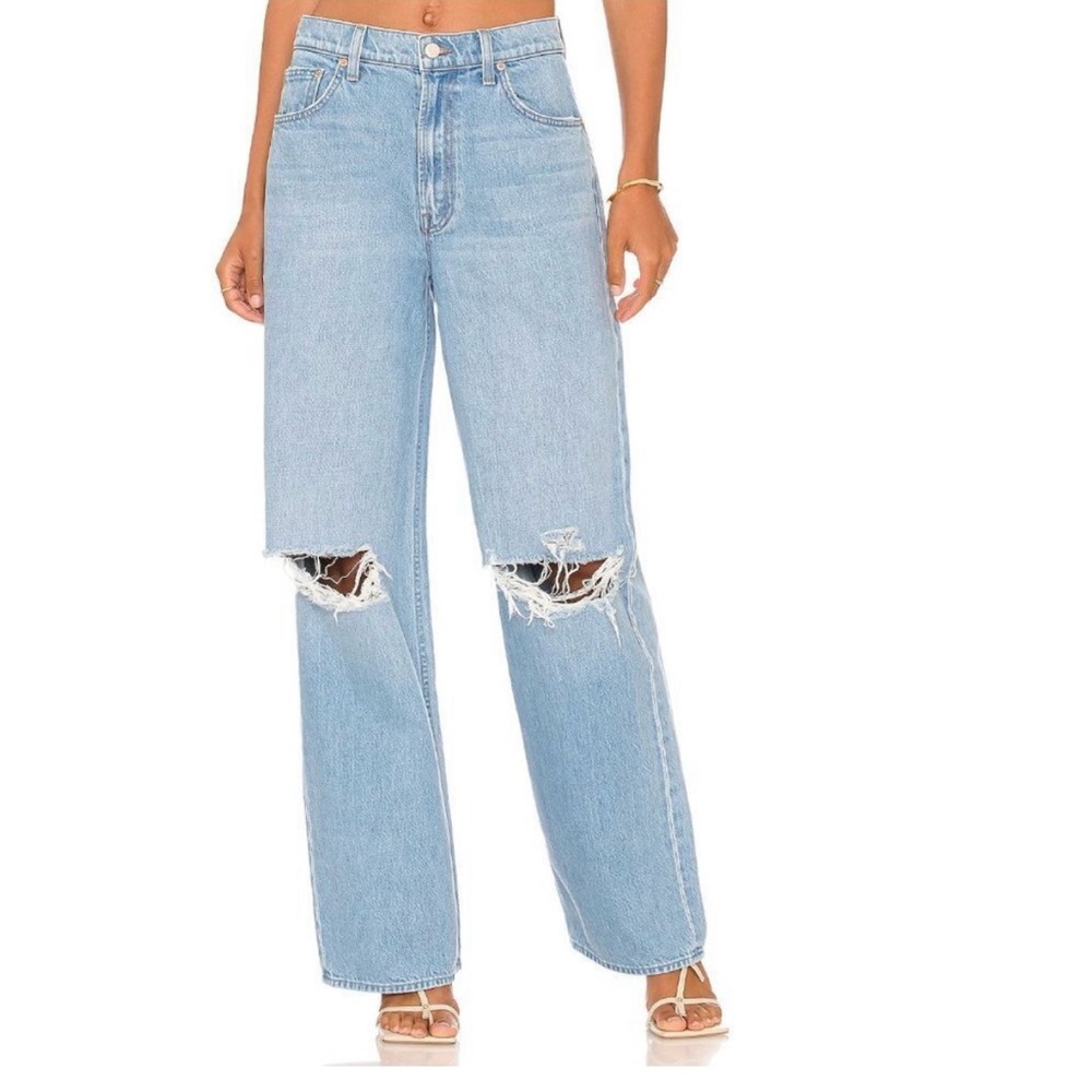 MOTHER SNACKS! The Fun Dip Puddle Lots Of Nibbles Distressed Denim EUC Size 29